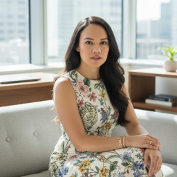 nano banana image promptus demo cp floral dress